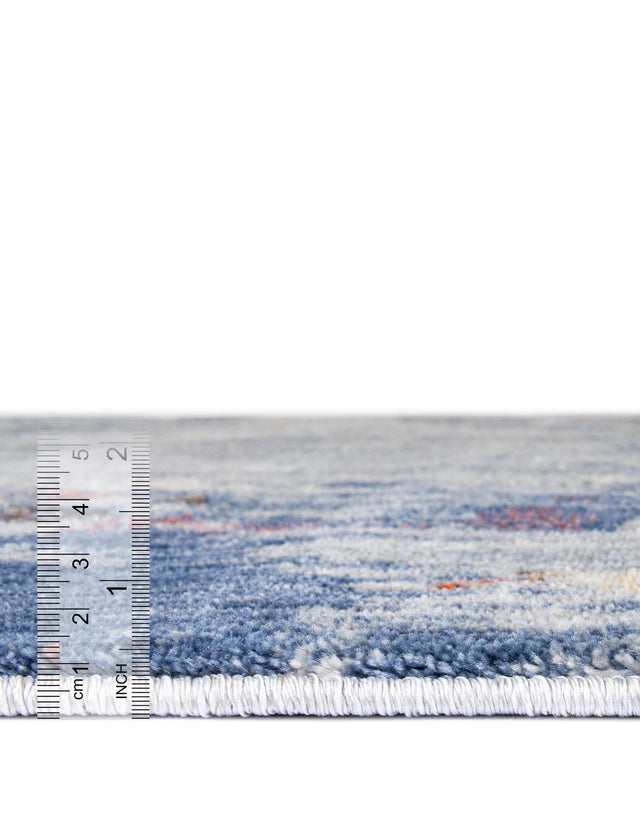 Blue 4' x 6' Helios Rectangle Area Rug 100% Polypropylene (Space-Dyed Yarn) Easy Clean With Cotton Backing Contemporary Carpet for Sale at Rug Engine