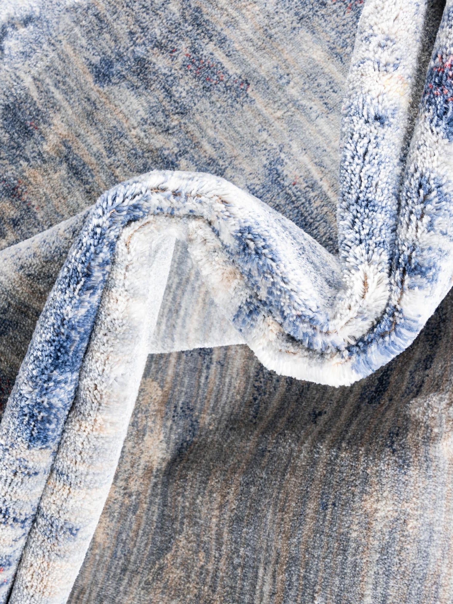 Blue 8' x 10' Helios Rectangle Area Rug 100% Polypropylene (Space-Dyed Yarn) Easy Clean With Cotton Backing Contemporary Carpet for Sale at Rug Engine