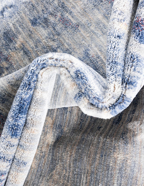 Blue 4' x 6' Helios Rectangle Area Rug 100% Polypropylene (Space-Dyed Yarn) Easy Clean With Cotton Backing Contemporary Carpet for Sale at Rug Engine