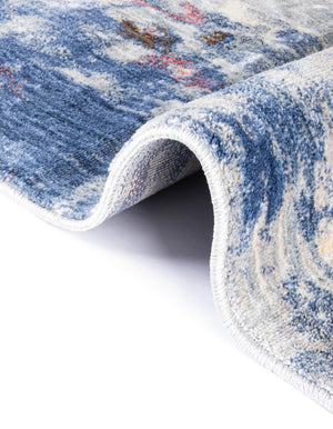 Blue 4' x 6' Helios Rectangle Area Rug 100% Polypropylene (Space-Dyed Yarn) Easy Clean With Cotton Backing Contemporary Carpet for Sale at Rug Engine