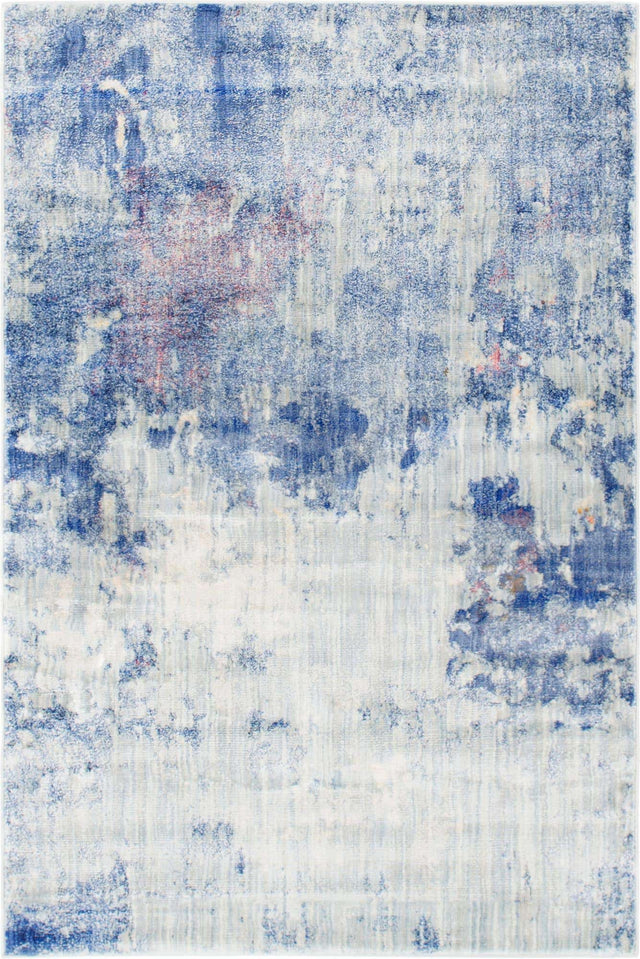 Blue 4' x 6' Helios Rectangle Area Rug 100% Polypropylene (Space-Dyed Yarn) Easy Clean With Cotton Backing Contemporary Carpet for Sale at Rug Engine