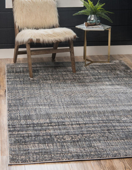 Gray 4' 1 x 6' 1 Helios Rectangle Area Rug 100% Polypropylene (Space-Dyed Yarn) Easy Clean With Cotton Backing Contemporary Carpet for Sale at Rug Engine