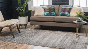 Gray 9' x 12' Helios Rectangle Area Rug 100% Polypropylene (Space-Dyed Yarn) Easy Clean With Cotton Backing Contemporary Carpet for Sale at Rug Engine