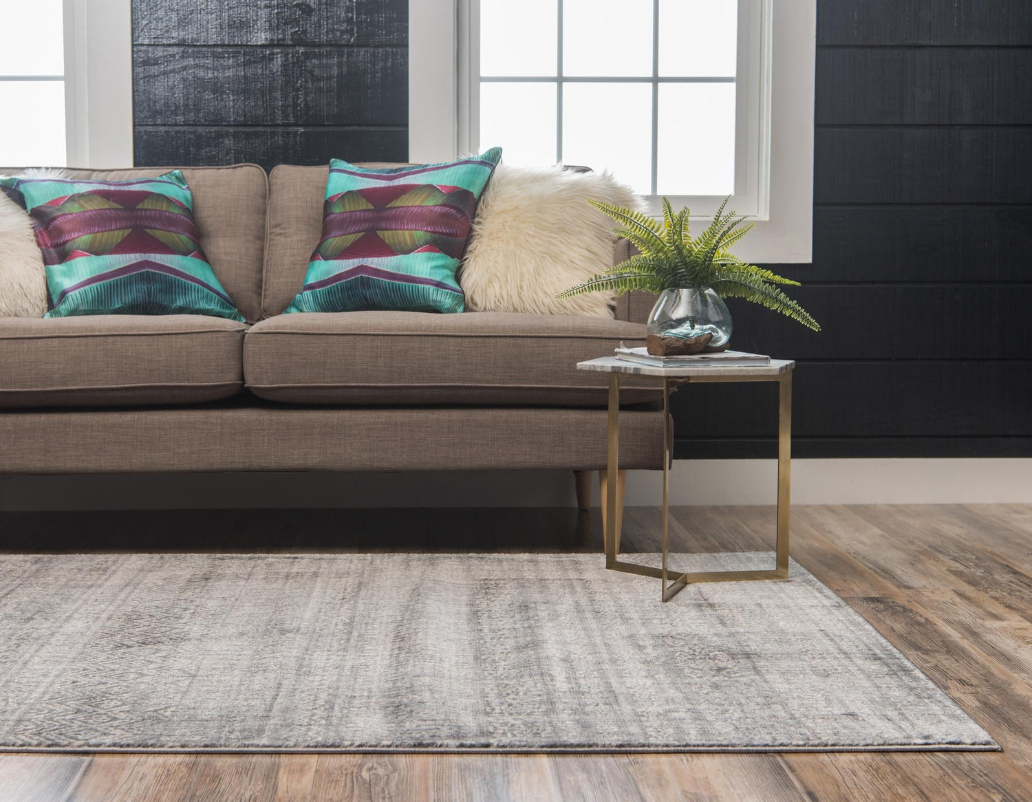 Gray 8' x 10' Helios Rectangle Area Rug 100% Polypropylene (Space-Dyed Yarn) Easy Clean With Cotton Backing Contemporary Carpet for Sale at Rug Engine