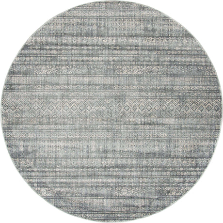 Gray 8' x 8' Helios Round Area Rug 100% Polypropylene (Space-Dyed Yarn) Easy Clean With Cotton Backing Contemporary Carpet for Sale at Rug Engine