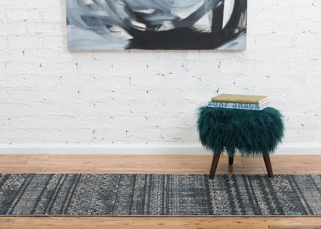 Gray 2' 2 x 6' 1 Helios Runner Area Rug 100% Polypropylene (Space-Dyed Yarn) Easy Clean With Cotton Backing Contemporary Carpet for Sale at Rug Engine