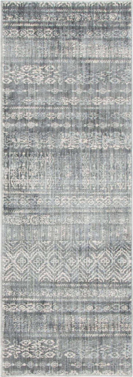 Gray 2' 2 x 6' 1 Helios Runner Area Rug 100% Polypropylene (Space-Dyed Yarn) Easy Clean With Cotton Backing Contemporary Carpet for Sale at Rug Engine