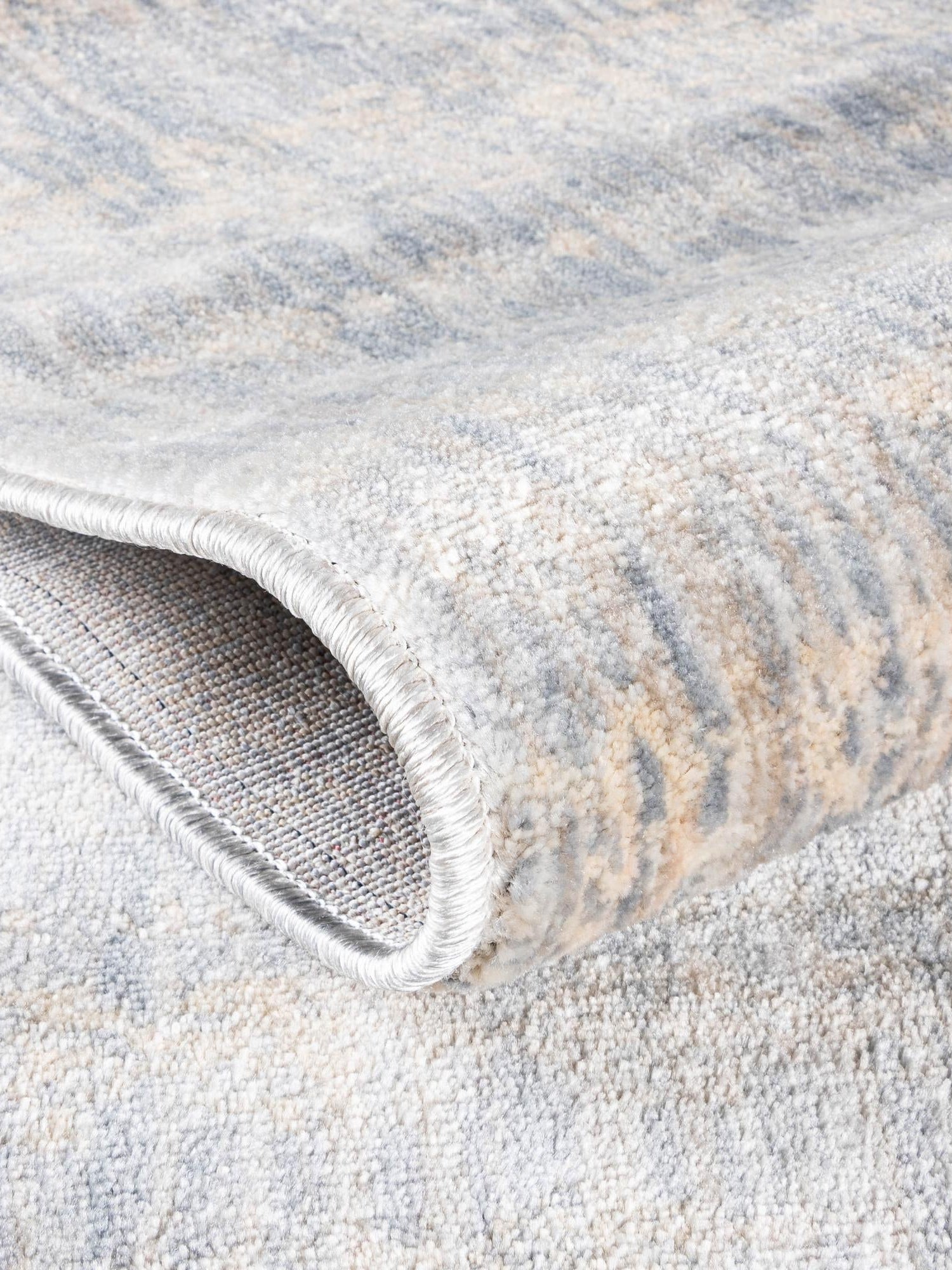 Silver Mist 4' 1 x 6' 1 Helios Rectangle Area Rug 100% Polypropylene (Space-Dyed Yarn) Easy Clean With Cotton Backing Contemporary Carpet for Sale at Rug Engine