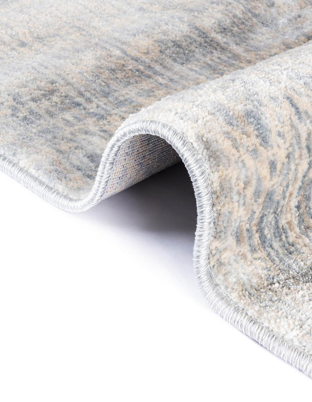 Silver Mist 8' x 8' Helios Round Area Rug 100% Polypropylene (Space-Dyed Yarn) Easy Clean With Cotton Backing Contemporary Carpet for Sale at Rug Engine