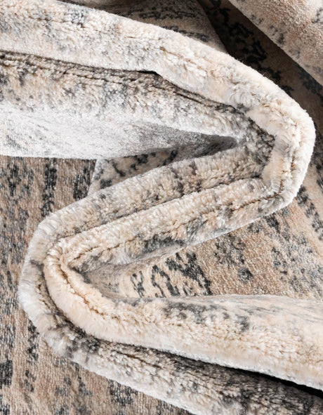 Beige 5' 1 x 8' Helios Rectangle Area Rug 100% Polypropylene (Space-Dyed Yarn) Easy Clean With Cotton Backing Contemporary Carpet for Sale at Rug Engine