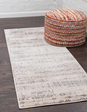 Beige 2' 2 x 6' 1 Helios Runner Area Rug 100% Polypropylene (Space-Dyed Yarn) Easy Clean With Cotton Backing Contemporary Carpet for Sale at Rug Engine