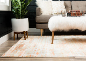 Orange 4' 1 x 6' 1 Helios Rectangle Area Rug 100% Polypropylene (Space-Dyed Yarn) Easy Clean With Cotton Backing Contemporary Carpet for Sale at Rug Engine
