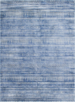 Navy Blue 9' x 12' 2 Helios Rectangle Area Rug 100% Polypropylene (Space-Dyed Yarn) Easy Clean With Cotton Backing Contemporary Carpet for Sale at Rug Engine