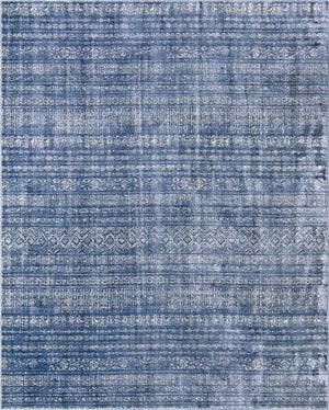 Navy Blue 8' x 10' Helios Rectangle Area Rug 100% Polypropylene (Space-Dyed Yarn) Easy Clean With Cotton Backing Contemporary Carpet for Sale at Rug Engine