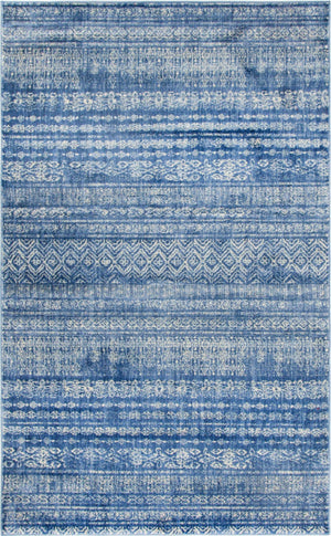 Navy Blue 5' 1 x 8' Helios Rectangle Area Rug 100% Polypropylene (Space-Dyed Yarn) Easy Clean With Cotton Backing Contemporary Carpet for Sale at Rug Engine