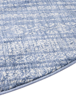 Navy Blue 8' x 8' Helios Round Area Rug 100% Polypropylene (Space-Dyed Yarn) Easy Clean With Cotton Backing Contemporary Carpet for Sale at Rug Engine
