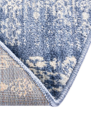 Navy Blue 8' x 8' Helios Round Area Rug 100% Polypropylene (Space-Dyed Yarn) Easy Clean With Cotton Backing Contemporary Carpet for Sale at Rug Engine