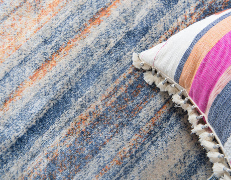 Multicolor 8' x 8' Helios Round Area Rug 100% Polypropylene (Space-Dyed Yarn) Easy Clean With Cotton Backing Contemporary Carpet for Sale at Rug Engine