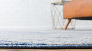 Blue 8' x 8' Helios Round Area Rug 100% Polypropylene (Space-Dyed Yarn) Easy Clean With Cotton Backing Contemporary Carpet for Sale at Rug Engine