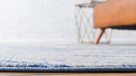 Blue 8' x 8' Helios Round Area Rug 100% Polypropylene (Space-Dyed Yarn) Easy Clean With Cotton Backing Contemporary Carpet for Sale at Rug Engine