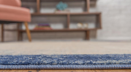 Blue 5' 1 x 8' Helios Rectangle Area Rug 100% Polypropylene (Space-Dyed Yarn) Easy Clean With Cotton Backing Contemporary Carpet for Sale at Rug Engine