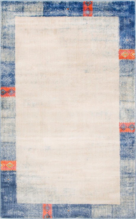 Blue 5' 1 x 8' Helios Rectangle Area Rug 100% Polypropylene (Space-Dyed Yarn) Easy Clean With Cotton Backing Contemporary Carpet for Sale at Rug Engine