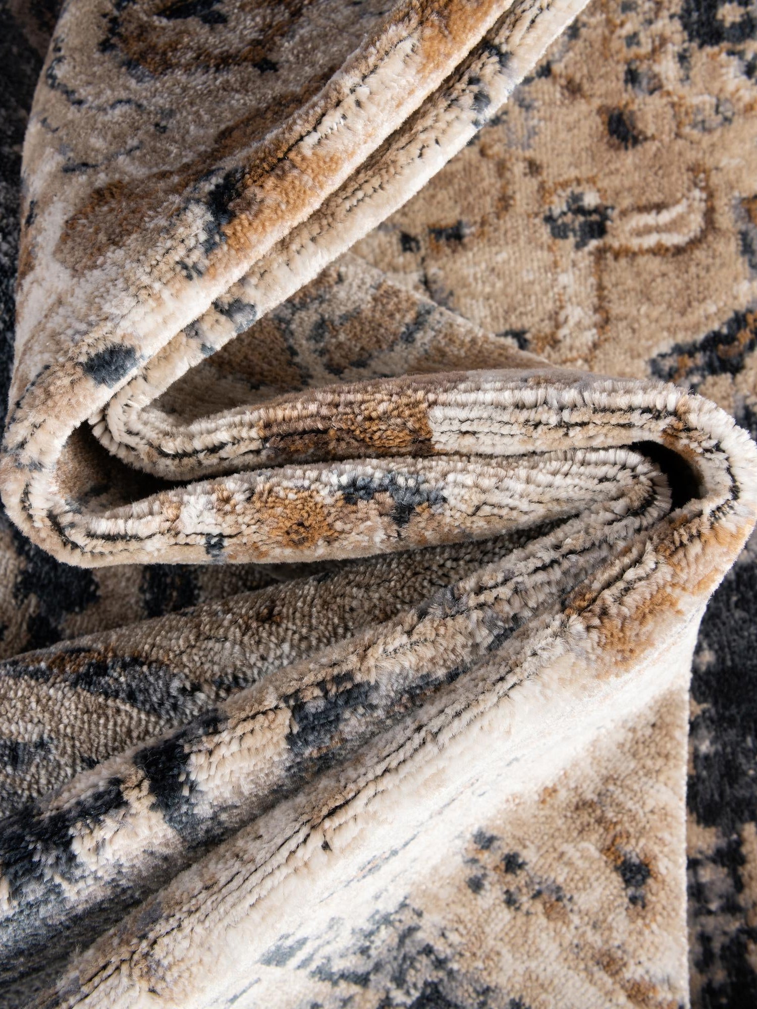 Dark Blue 7' 10 x 7' 10 Chateau Square Area Rug 85% Polypropylene & 15% Chenille With Cotton Backing Traditional Vintage Distressed Carpet for Classical Interior Design Decorating for Sale at Rug Engine