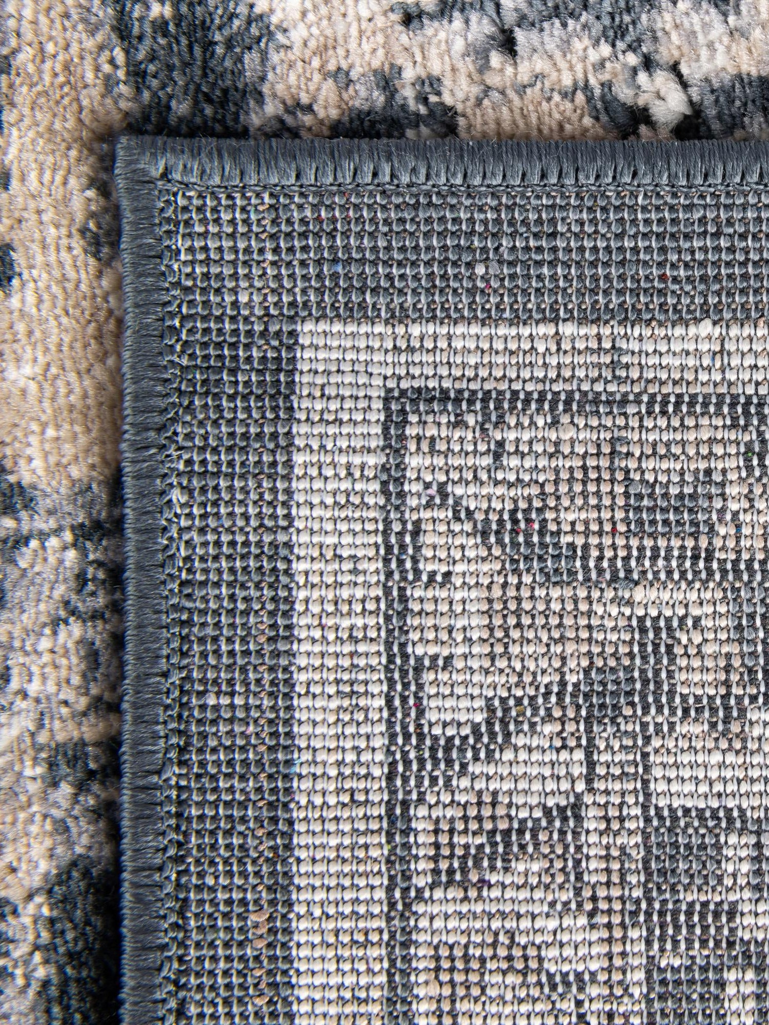 Dark Blue 5' 3 x 5' 3 Chateau Square Area Rug 85% Polypropylene & 15% Chenille With Cotton Backing Traditional Vintage Distressed Carpet for Classical Interior Design Decorating for Sale at Rug Engine