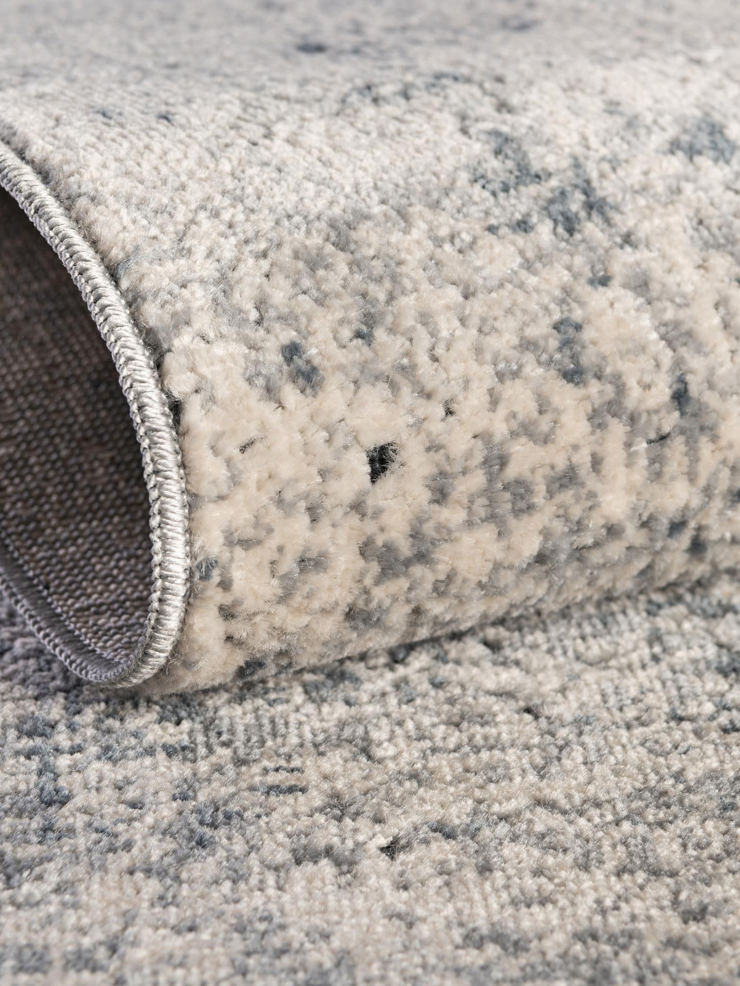 Gray 7' 1 x 7' 1 Chateau Square Area Rug 85% Polypropylene & 15% Chenille With Cotton Backing Traditional Vintage Distressed Carpet for Classical Interior Design Decorating for Sale at Rug Engine