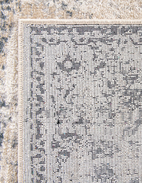Dark Blue 6' 9 x 7' 1 Chateau Square Area Rug 85% Polypropylene & 15% Chenille With Cotton Backing Traditional Vintage Distressed Carpet for Classical Interior Design Decorating for Sale at Rug Engine