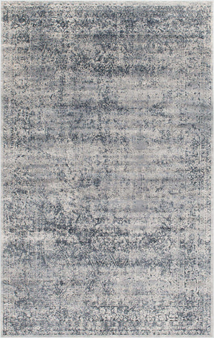 Blue Gray 6' 1 x 9' Chateau Rectangle Area Rug 85% Polypropylene & 15% Chenille With Cotton Backing Traditional Vintage Distressed Carpet for Classical Interior Design Decorating for Sale at Rug Engine