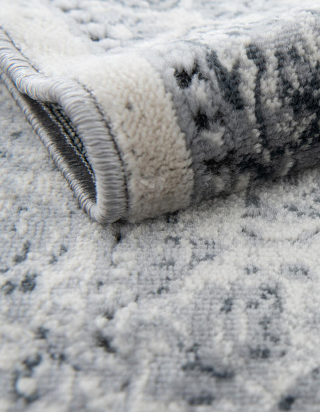Dark Blue 7' 1 x 7' 1 Chateau Square Area Rug 85% Polypropylene & 15% Chenille With Cotton Backing Traditional Vintage Distressed Carpet for Classical Interior Design Decorating for Sale at Rug Engine