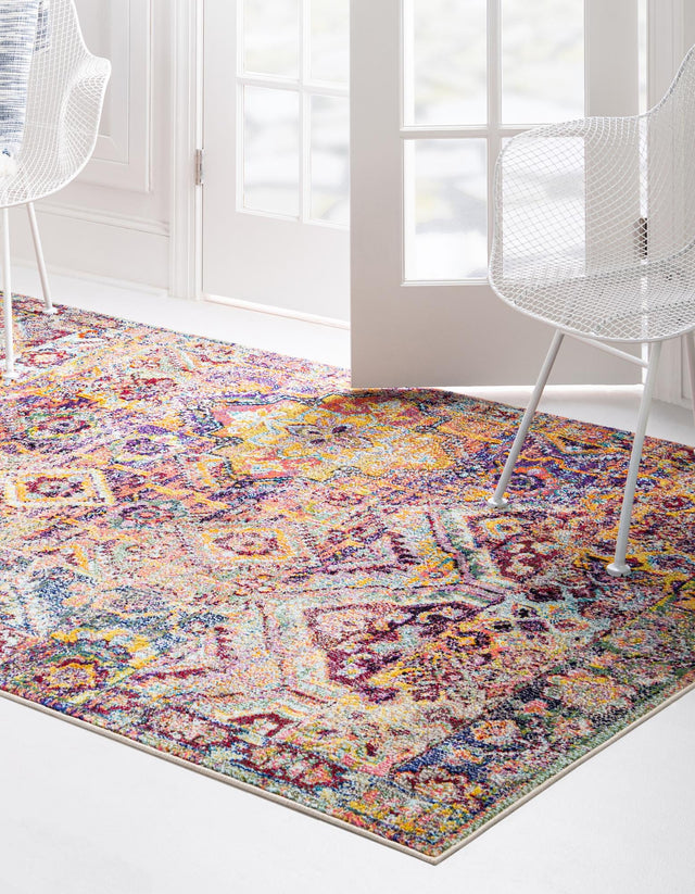 Multicolor 5' 1 x 8' Monterey Rectangle Area Rug 100% Polypropylene Colorful Easy Clean Traditional Carpet for Living Room, Bedrooms, Dining, Kitchen for Sale at Rug Engine