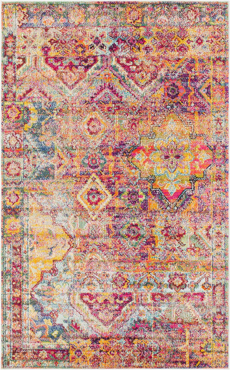 Multicolor 5' 1 x 8' Monterey Rectangle Area Rug 100% Polypropylene Colorful Easy Clean Traditional Carpet for Living Room, Bedrooms, Dining, Kitchen for Sale at Rug Engine