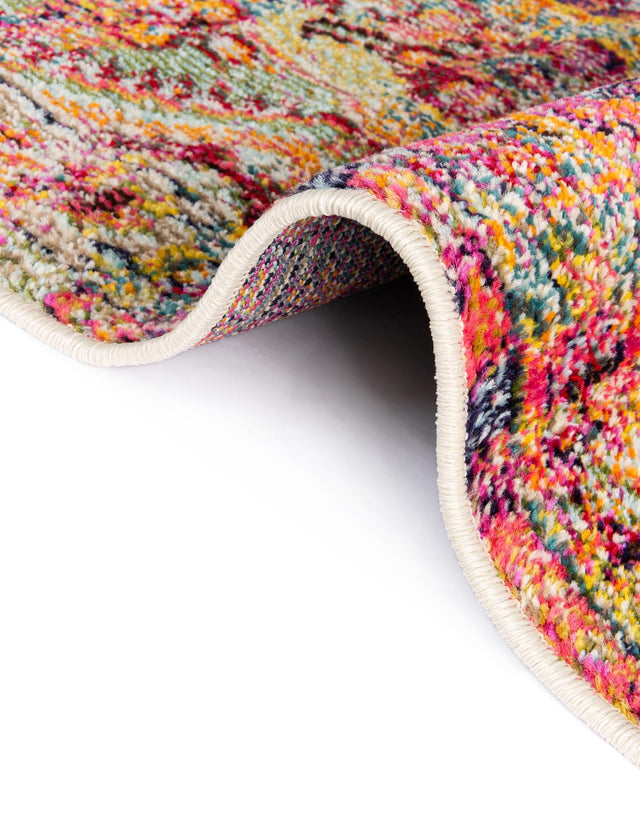 Multicolor 6' 1 x 6' 1 Monterey Round Area Rug 100% Polypropylene Colorful Easy Clean Traditional Carpet for Living Room, Bedrooms, Dining, Kitchen for Sale at Rug Engine