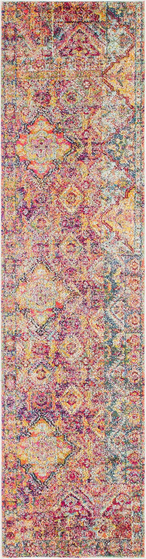 Multicolor 2' 7 x 10' Monterey Runner Area Rug 100% Polypropylene Colorful Easy Clean Traditional Carpet for Living Room, Bedrooms, Dining, Kitchen for Sale at Rug Engine