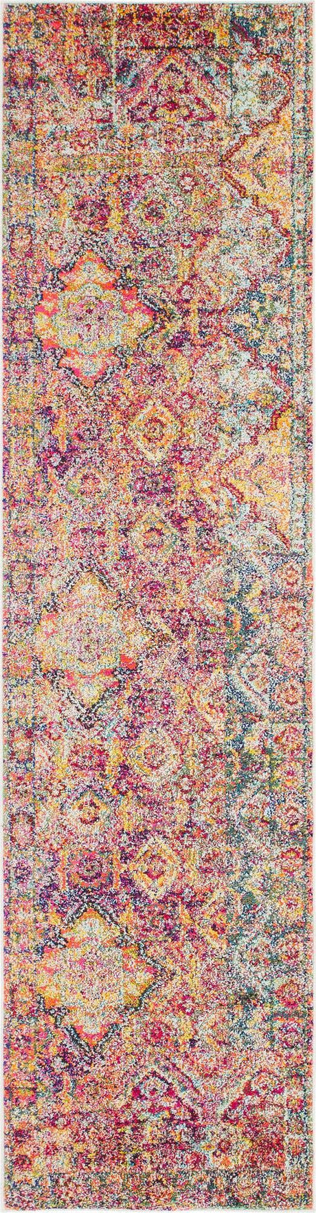 Multicolor 2' 7 x 10' Monterey Runner Area Rug 100% Polypropylene Colorful Easy Clean Traditional Carpet for Living Room, Bedrooms, Dining, Kitchen for Sale at Rug Engine