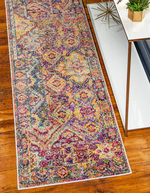 Multicolor 2' 2 x 6' 1 Monterey Runner Area Rug 100% Polypropylene Colorful Easy Clean Traditional Carpet for Living Room, Bedrooms, Dining, Kitchen for Sale at Rug Engine