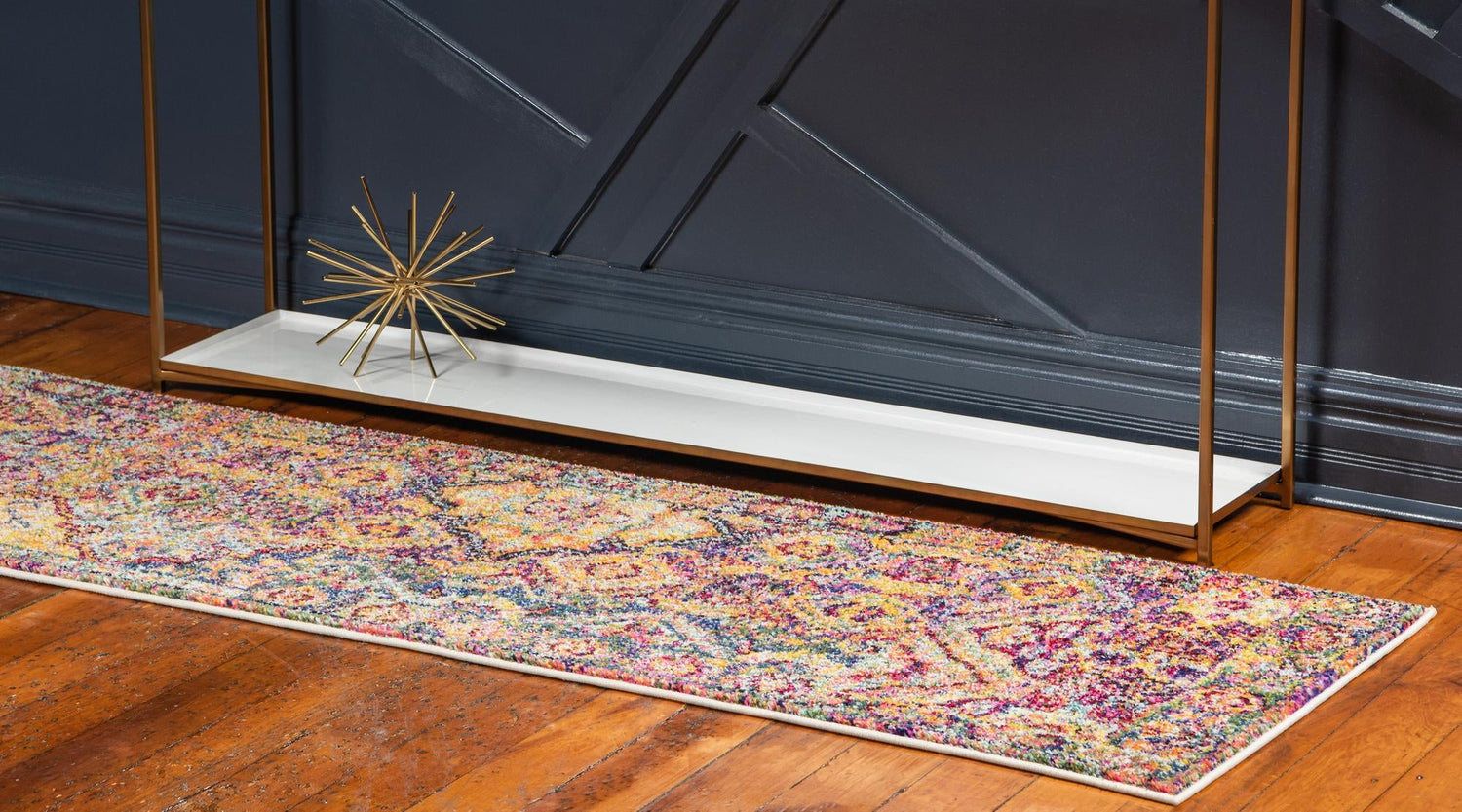 Multicolor 2' 2 x 6' 1 Monterey Runner Area Rug 100% Polypropylene Colorful Easy Clean Traditional Carpet for Living Room, Bedrooms, Dining, Kitchen for Sale at Rug Engine