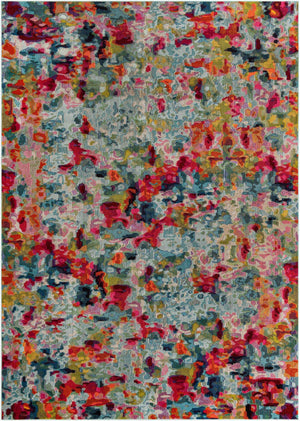 Multicolor 9' x 12' Chromatic Rectangle Area Rug 100% Polypropylene With Cotton Backing Abstract Modern Colorful Carpet Mat for Home Decor & Interior Design for Sale at Rug Engine