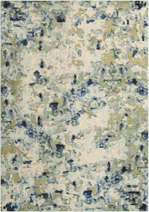 Light Blue 9' x 12' 2 Chromatic Rectangle Area Rug 100% Polypropylene With Cotton Backing Abstract Modern Colorful Carpet Mat for Home Decor & Interior Design for Sale at Rug Engine