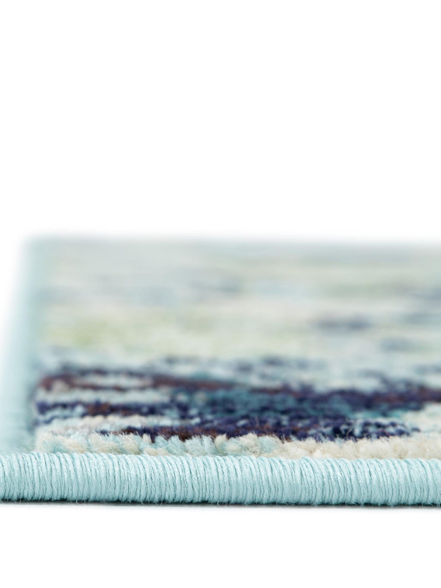 Light Blue 8' x 10' Chromatic Rectangle Area Rug 100% Polypropylene With Cotton Backing Abstract Modern Colorful Carpet Mat for Home Decor & Interior Design for Sale at Rug Engine