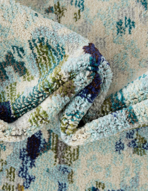 Light Blue 4' 1 x 6' 1 Chromatic Rectangle Area Rug 100% Polypropylene With Cotton Backing Abstract Modern Colorful Carpet Mat for Home Decor & Interior Design for Sale at Rug Engine