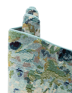 Light Blue 9' x 12' 2 Chromatic Rectangle Area Rug 100% Polypropylene With Cotton Backing Abstract Modern Colorful Carpet Mat for Home Decor & Interior Design for Sale at Rug Engine