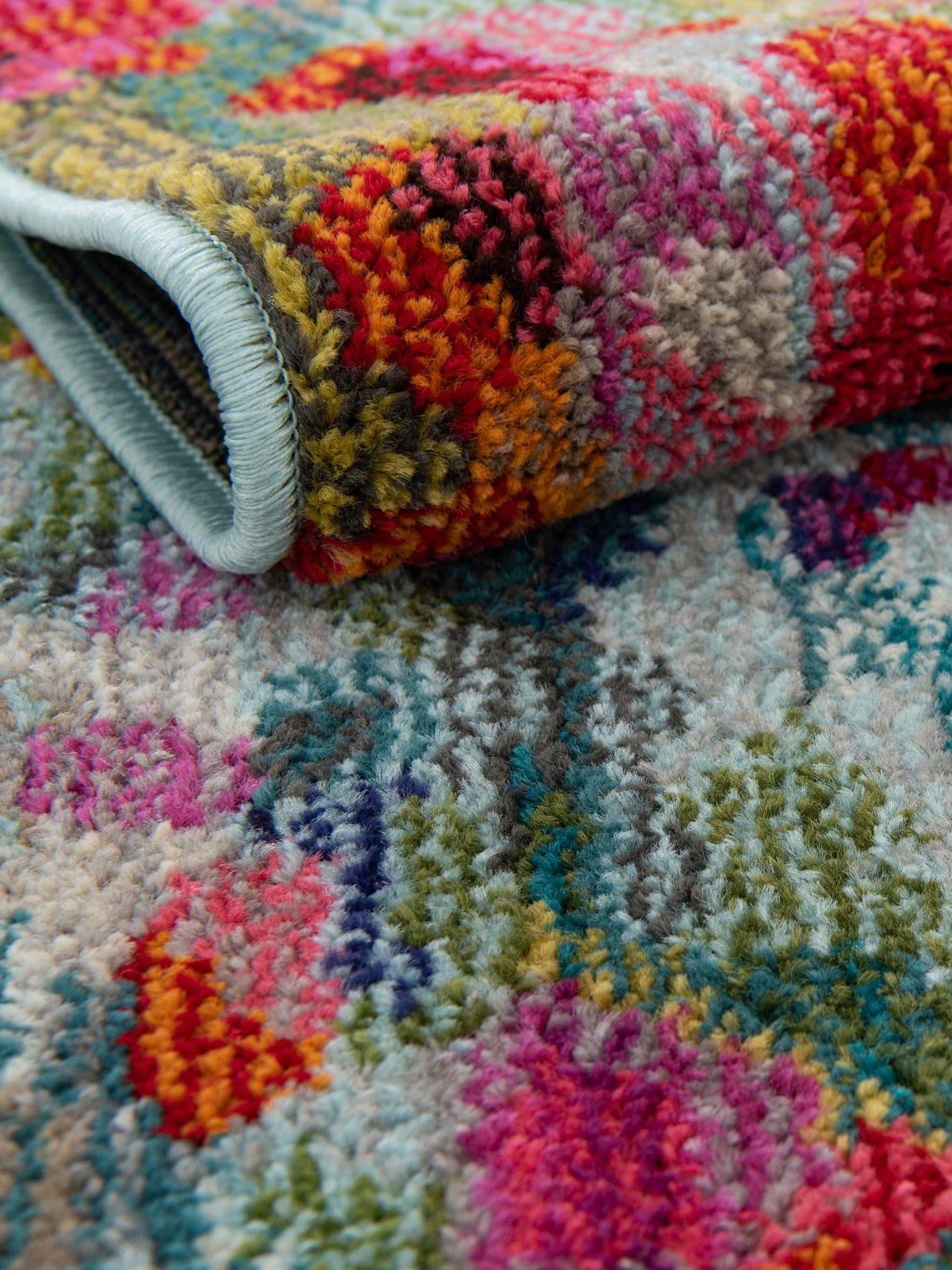 Multicolor 6' 1 x 9' Chromatic Rectangle Area Rug 100% Polypropylene With Cotton Backing Abstract Modern Colorful Carpet Mat for Home Decor & Interior Design for Sale at Rug Engine