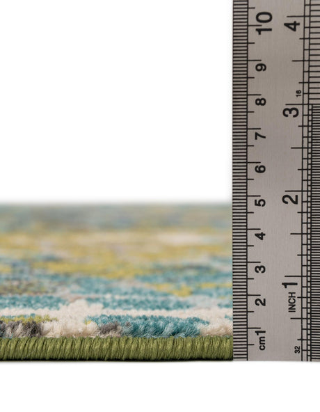 Blue Green 4' 1 x 6' 1 Chromatic Rectangle Area Rug 100% Polypropylene With Cotton Backing Abstract Modern Colorful Carpet Mat for Home Decor & Interior Design for Sale at Rug Engine