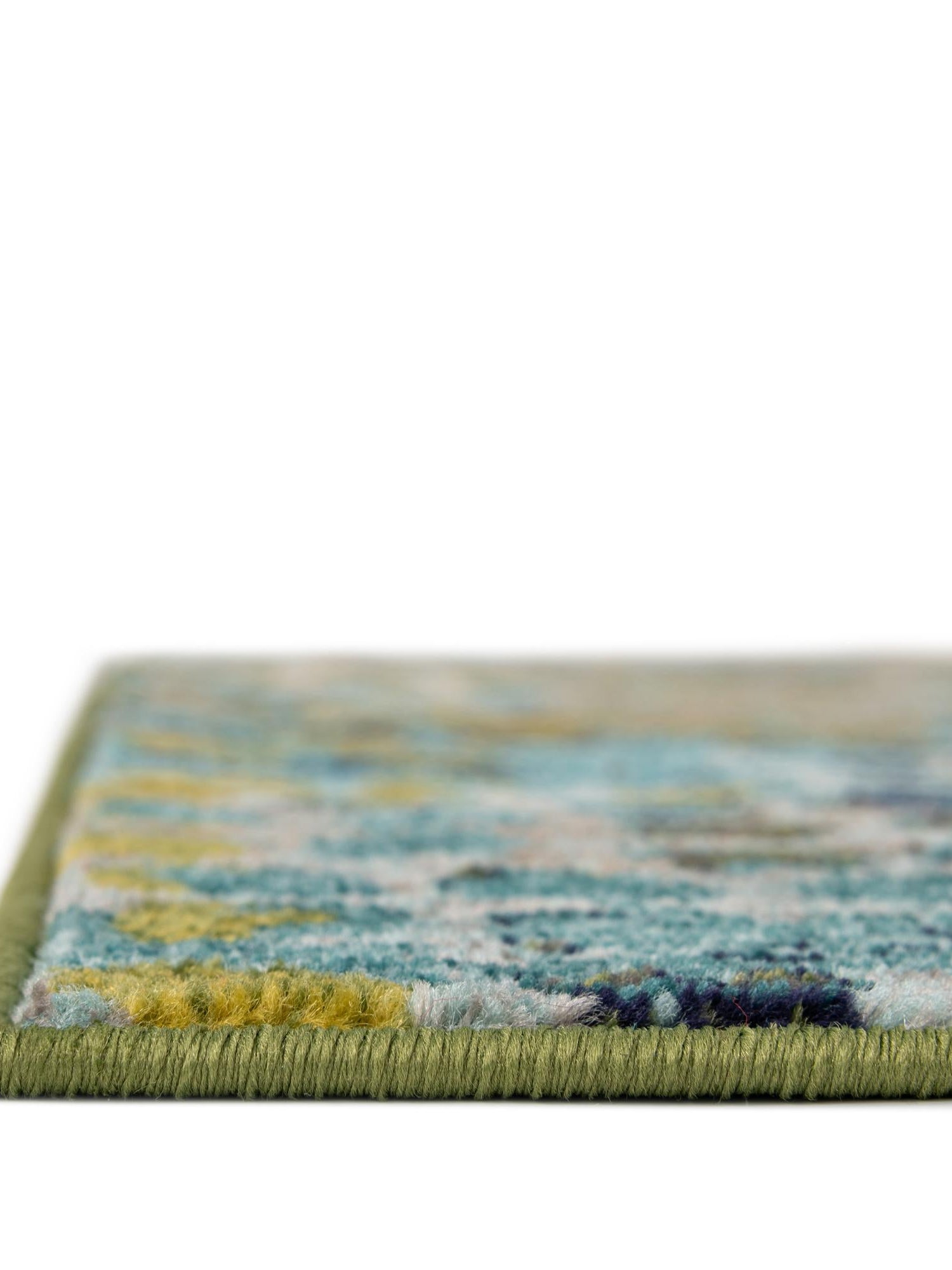 Blue Green 9' x 12' Chromatic Rectangle Area Rug 100% Polypropylene With Cotton Backing Abstract Modern Colorful Carpet Mat for Home Decor & Interior Design for Sale at Rug Engine