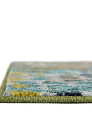 Blue Green 5' 1 x 8' Chromatic Rectangle Area Rug 100% Polypropylene With Cotton Backing Abstract Modern Colorful Carpet Mat for Home Decor & Interior Design for Sale at Rug Engine