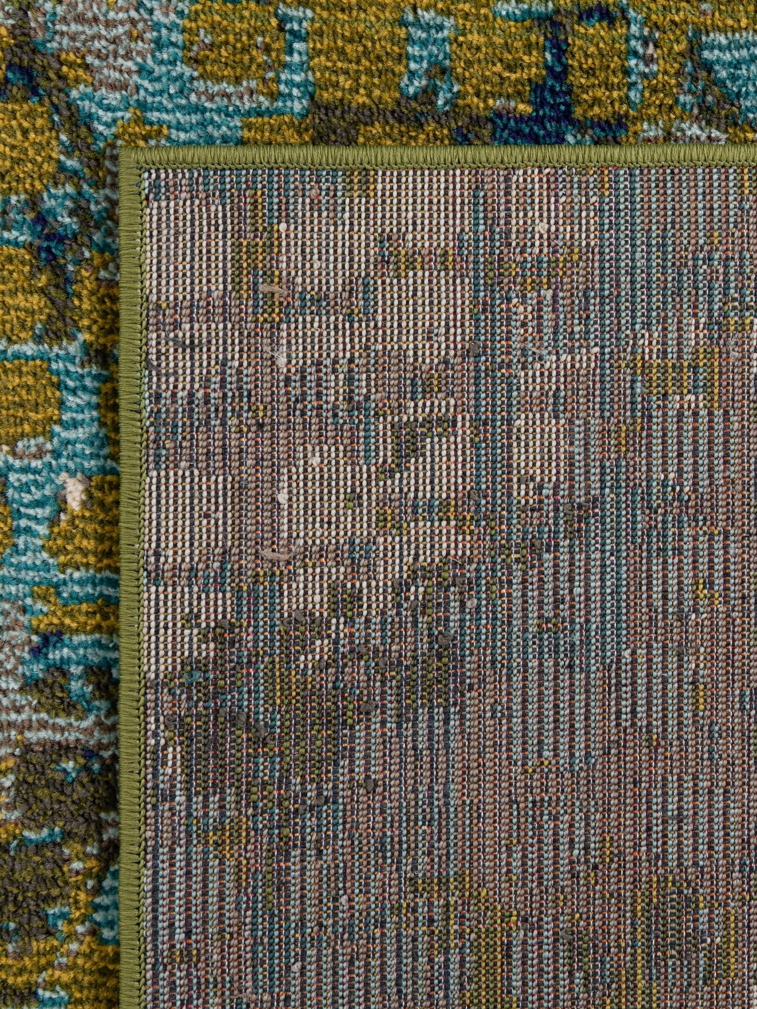 Blue Green 10' 6 x 16' 5 Chromatic Rectangle Area Rug 100% Polypropylene With Cotton Backing Abstract Modern Colorful Carpet Mat for Home Decor & Interior Design for Sale at Rug Engine