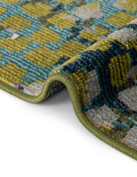 Blue Green 5' 1 x 8' Chromatic Rectangle Area Rug 100% Polypropylene With Cotton Backing Abstract Modern Colorful Carpet Mat for Home Decor & Interior Design for Sale at Rug Engine